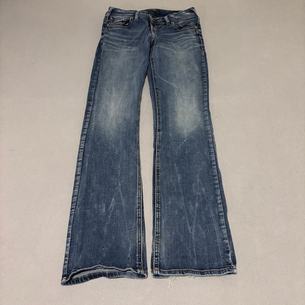 Silver Jeans Co Suki Mid Slim Bootcut Denimotion Jeans Womens 28x33 Casual